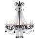 French style coffee chandelier clothing store high-end atmospheric lamp black crystal lamp restaurant milk tea shop lamp KTV