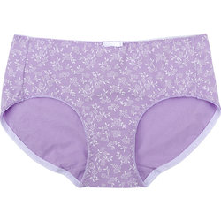 Die Anfen Women's Underwear Women's Medium High Waist Square Angle Pure Cotton Crotch Antibacterial Print Sexy Fashion Simple Breathable 4 Pairs