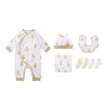 Cotton era newborn baby gift box 5A anti-bacterial mildew-proof and mite-proof gauze 100% cotton six-piece gift box
