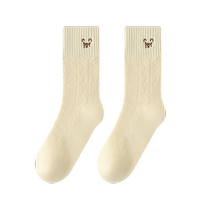 Zhuji cashmere socks womens autumn and winter plus velvet thickened mid-calf socks plush sleep super thick confinement socks cute long socks