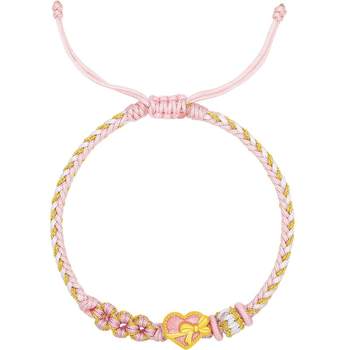 Saturday fortune 3d hard gold bracelet sweetheart series love bow gift pricing gold bracelet for girlfriend official