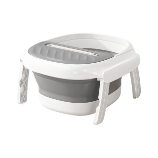 Folding foot bucket with fixed bracket to hold your feet