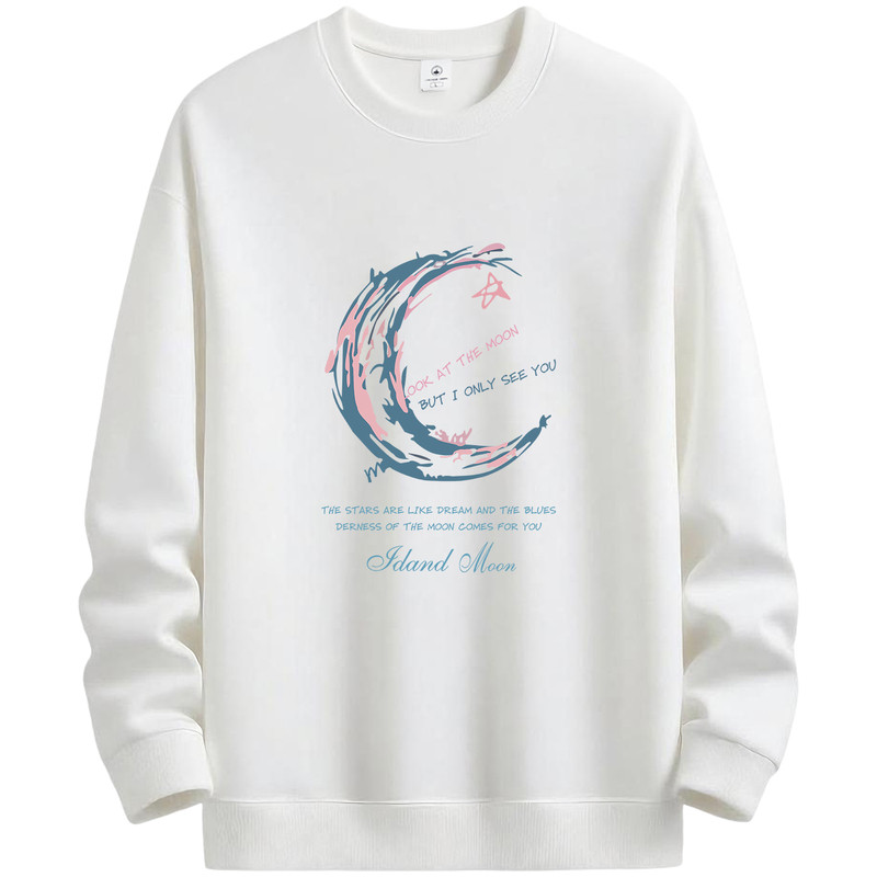 NASA co-branded autumn and winter men's sweatshirt 2025 new loose velvet thickened youth bottoming shirt long-sleeved trendy