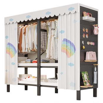 No installation perforated board wardrobe for home bedroom formaldehyde-free