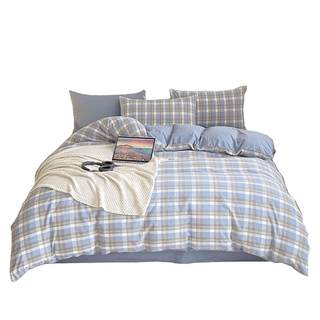 100%全棉纯棉被套单件150x200x230学生宿舍单人被罩磨毛被单1.5米