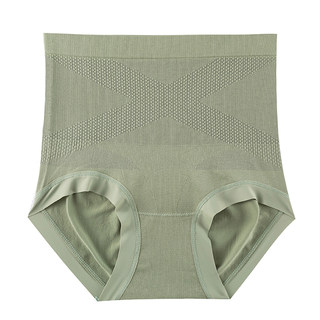 蕉轩黑绷带中高腰无痕内裤女抗菌收腹提臀收小肚子女三角裤百搭款