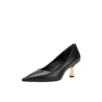 Stella luna women's shoes 24fw new autumn single shoes temperament pointed toe plain metal heels high heels