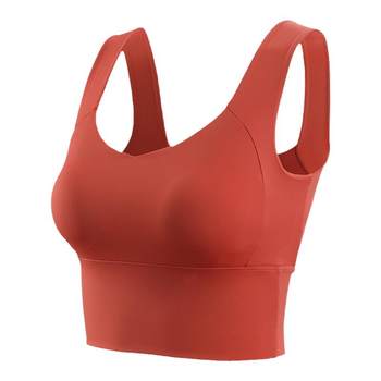 Women's plus size sports bra outer wear push-up shockproof vest