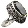 Nepalese handmade 925 silver jewelry open ring for women crystal topaz ring for women creative retro ethnic style