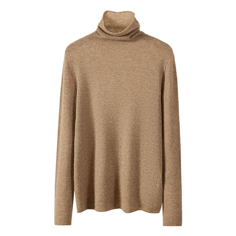 Chunzhu genuine 100% cashmere pullover sweater pile-up collar women's cashmere sweater knitted base shirt long sleeve small shirt