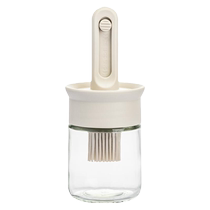 Modern housewife brush oil bottle integrated food-grade kitchen oil brush glass oil bottle barbecue baking special silicone brush