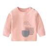 Spring and autumn long-sleeved pure cotton round-neck autumn T-shirt