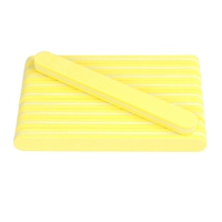10 прямых пилочек из губки желтого цвета, двусторонние матовые 100/180