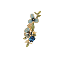 (Self-operated) she’s Van Gogh iris flower handmade oil-dropped gradient flower brooch accessories corsage pin for women