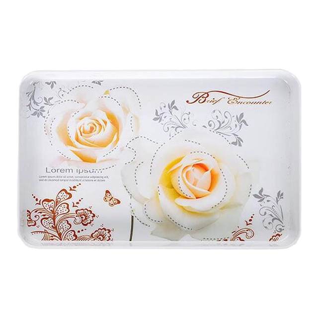Metamine rectangular imitation porcelain easy to clean storage plate dining plate