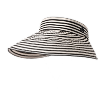 Carmon versatile striped empty top sun hat womens summer beach quick-drying breathable foldable face-covering sun hat