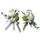 Green and white forest rose wrist flower bride wedding dance
