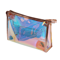 Sac à cosmétiques transparent laser coloré de célébrité dinternet sac de rangement de produits de soins de la peau portable pour femmes étanche voyage daffaires trousse de toilette de voyage