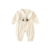 Fanhunting baby clothes autumn clothes newborn baby girl onesies full moon and hundred days princess outing clothes spring and autumn clothes