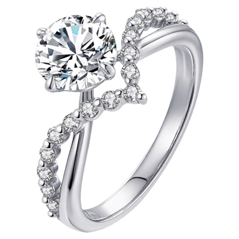 IDOForever cultured diamond crown wedding ring
