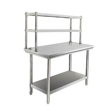 Stainless steel workbench disassembled and installed in the hotel kitchen