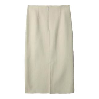 Simple 100% wool double-sided woolen straight skirt