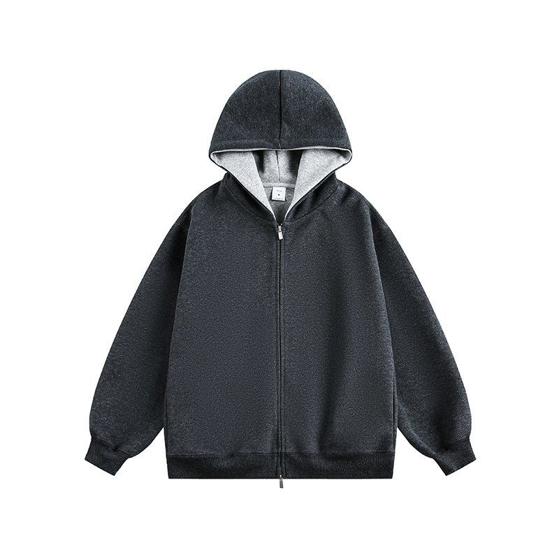 Dream made American cleanfit double zipper cardigan hooded sweatshirt men's spring and autumn heavyweight boys' jacket