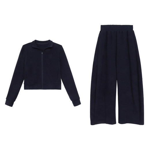 SKK all-in-one velvet waffle texture old money sweatshirt