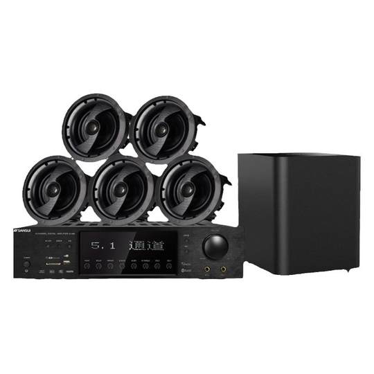 山水T5吸顶式5.1家庭吊顶天花影院音响套装音响家用客厅环绕7.1