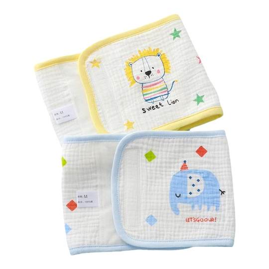 Children's pure cotton gauze belly protection circumference, infants prevent kicking and cooling when sleeping, middle-aged and large children's belly protection circumference, summer