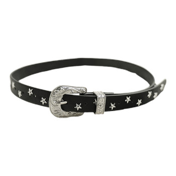 Retro american y2k star belt women's narrow style
