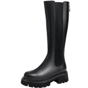 Qianbaidu thick heel knight boots