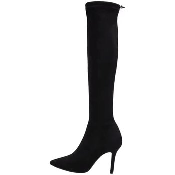 Stretch Slim Boots Women's 2024 Autumn and Winter Heels High Pointed Toe High Boots People Slim Slim Over-the-Knee Sock Boots