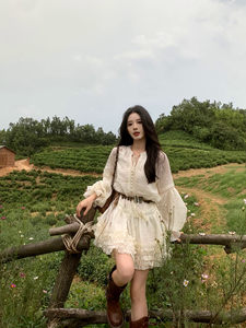 《克莱蒙公路》灯笼袖连衣裙女氛围感穿搭气质秋度假异域民族风