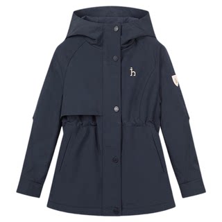 Hazzys haggis children's windbreaker 2025 autumn new big children's three-proof breathable plus velvet thick coat