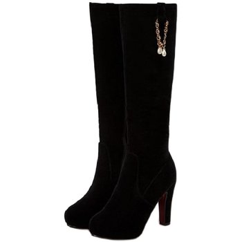 New autumn and winter frosted high heel boots