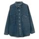 Extra large size long sleeve denim jacket women's autumn shirt top