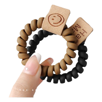 Simple frosted phone cord hair tie for women high elastic hair tie hair rope durable and non-damaging ponytail hair tie