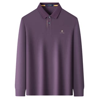 Mengtejiao chunqiu men's polo shirt long sleeve lapel pure color