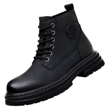 Autumn and winter breathable high-top leather shoes men's martin boots short boots