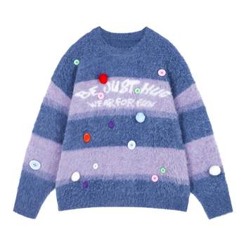 Bjhg christmas striped crew neck sweater Bjhg christmas striped crew neck sweater