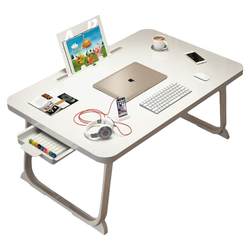 Bed small table bay window folding table student bedside dormitory bedroom upper bunk desk laptop computer stand desk lazy children removable study table plus small table board bed table
