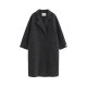 Adan double-breasted wool handmade coat winter loose double-sided woolen suit collar mid-length woolen coat for women