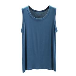 Modal men's sports sweat vest summer thin bottoming shirt with elastic large size loose casual sleeveless top