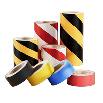 Reflective safety warning adhesive tape reflective film traffic film warning strip reflective with red and white yellow black twill reflective strip t