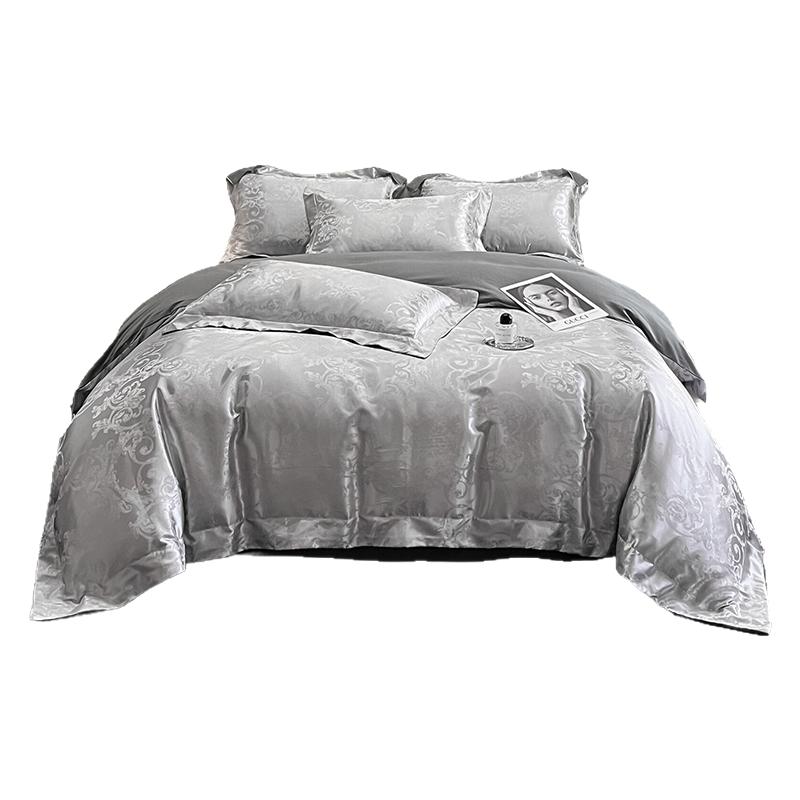 High-end jacquard European-style skin-friendly and soft four-piece sleeping naked set