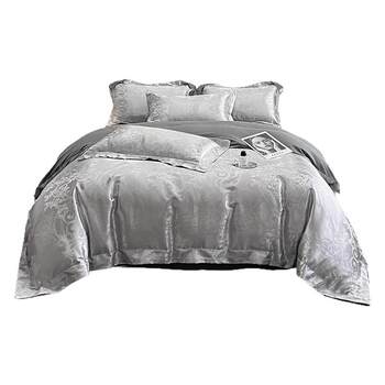 High-end jacquard european-style skin-friendly and soft four-piece sleeping naked set
