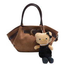 Suede Matte Crossbody Dumpling Bag for Women, Large Capacity, 2025 Autumn and Winter, High-End Handbag, Shoulder Bag, Underarm Tote Bag
