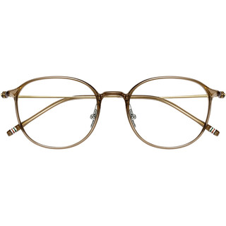 Ultra-light pure titanium 6g brown myopia glasses for women showing whitening