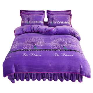 Thickened and fleece new style of milk fleece four-piece set